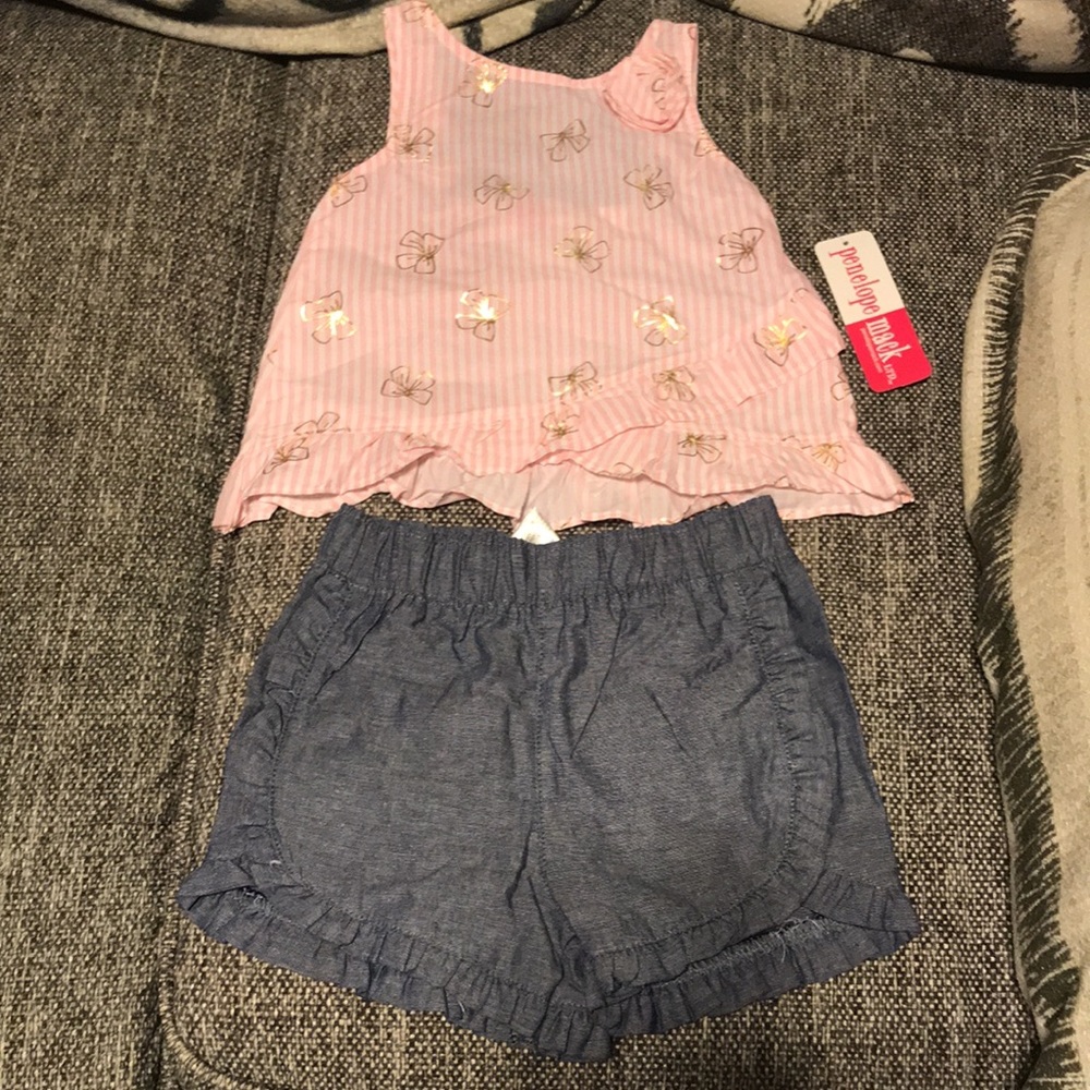 NWT Penelope Mack Foil Print Tank & Shorts Set